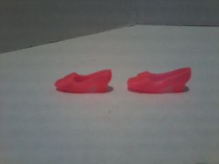 Vintage Barbie/francie Hot Pink " Squishy " Bow Shoes