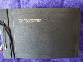 Antique Leather Photo Album,  Book,  Picture Holder,  Film,  Photographs,