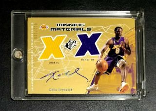 2002 Spx Winning Materials Kobe Bryant Auto Exquisite Lakers Rare