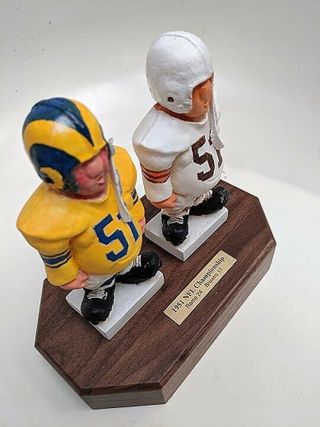 RARE.  1951 NFL CHAMPIONSHIP COMBO BY FRED KAIL; RAMS VS BROWNS LTD No.  1/10 AP 2