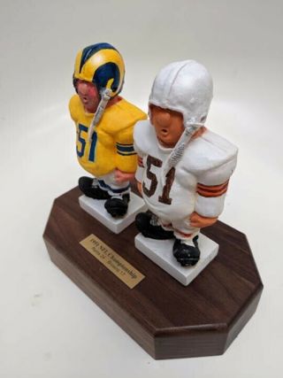 RARE.  1951 NFL CHAMPIONSHIP COMBO BY FRED KAIL; RAMS VS BROWNS LTD No.  1/10 AP 3