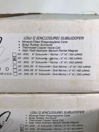 Rare USA MADE OZ Audio 250L Superman Logo 10” Car Stereo Subwoofer Audio Sub 2