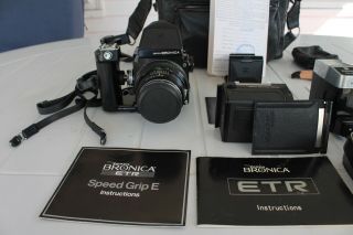 Zenza Bronica ETR SLR Camera Kit includes many RARE Items 2