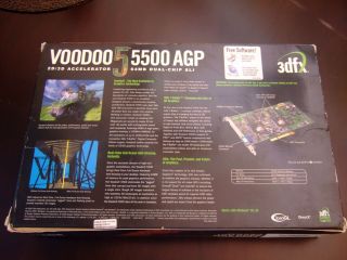 3DFX Voodoo5 5500 AGP with Box RARE 2
