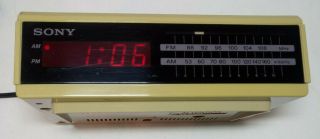 Vintage Sony Dream Machine Digital Clock Radio Fm/am W/ Alarm Snooze Icf - C2w