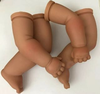 Vintage Large Doll Baby Arms Legs Hard Plastic Set Chubby Parts Repair Restore