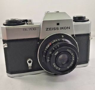 Rare Zeiss Ikon SL 706 TM Camera 1972 With Industar - 50 - 2 50mm 1:3.  5 lens 2