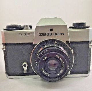 Rare Zeiss Ikon SL 706 TM Camera 1972 With Industar - 50 - 2 50mm 1:3.  5 lens 3