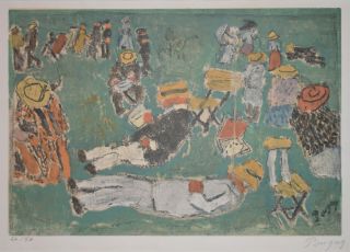 Listed French Artist Jean Pougny,  Signed Lithograph Rare