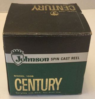 Empty Box For Vintage Johnson Century Spin Cast Reel 100B 3