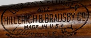 1930 - 32 Jimmie Foxx 34 " 40z Handle Rare Louisville Slugger Vintage Baseball Bat