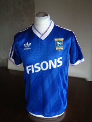 Ipswich Town 1986 Adidas Home Shirt Large Adults Near Rare Vintage