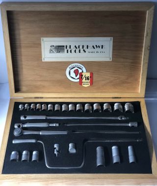 Vintage Blackhawk 7/16 Square Drive 29 Piece Very Rare Tool Set W Custom Case