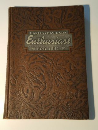 1947 Harley Davidson Motorcycle Enthusiast 12 Issues Book Rare Hard To Find.