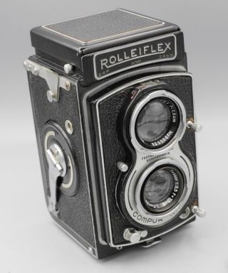 Rare - Rollei Rolleiflex CZJ Tessar 3.  5 Standard 6x6 K6 120 Film TLR Camera 2