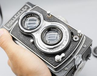 Rare - Rollei Rolleiflex CZJ Tessar 3.  5 Standard 6x6 K6 120 Film TLR Camera 3
