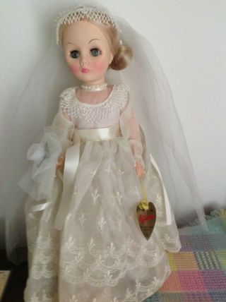 Vintage 1979 Effanbee Bride Doll,  15 " With Tag -