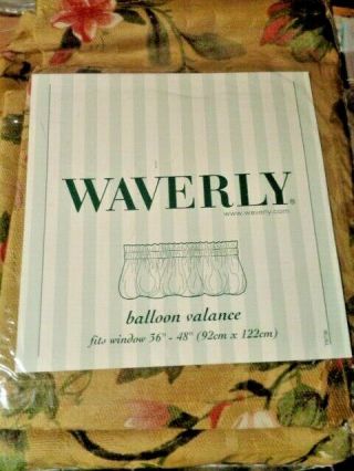 Waverly 2 Balloon Valances " Chianti Antique Gold " Nip (64)