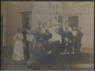 Antique Family Photo From 1800’s Middletown,  Indiana Outdoor Setting