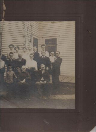 Antique Family Photo From 1800’s Middletown,  Indiana Outdoor Setting 3
