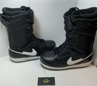 Nike Sb Vapen Snowboard Boots 447125 - 019 Black White Rare Size 10