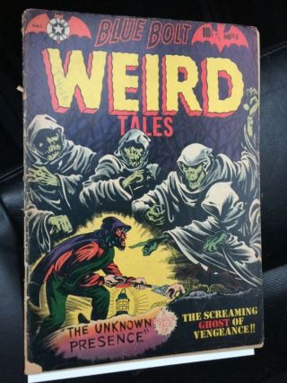 Rare 1952 Golden Age Blue Bolt Weird Tales 113 Classic Lb Cole Cover Complete