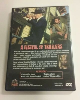 Top RARE DVD Wild East A FISTFUL OF TRAILERS Limited Edition 2000 NMint Like 2