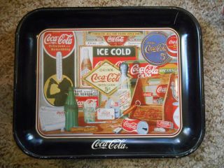 Older Vintage 1990 Through The Years Coca Cola Coke Soda Tray Antique Items