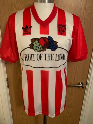 Rare Adidas Derry City 1991 Home Football Shirt Jersey Trikot Size L