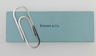 Rare Vintage Tiffany & Co.  Sterling Silver.  925 Paper Clip Money Clip Large