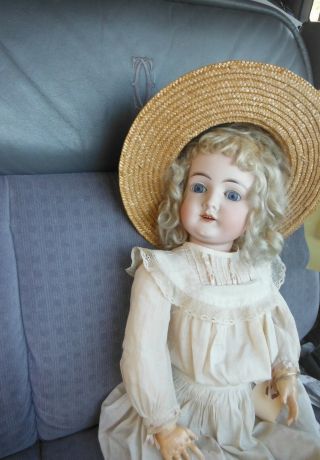 Rare Antique German Jointed Bisque Doll - Glieder - Puppe - 22 " Rempel & Breitling