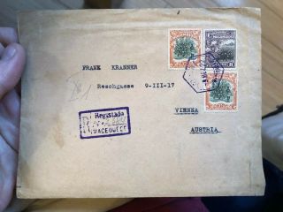 Rare 1922 Mozambique Colonial Portugal Postal Cover To Austria (registered)