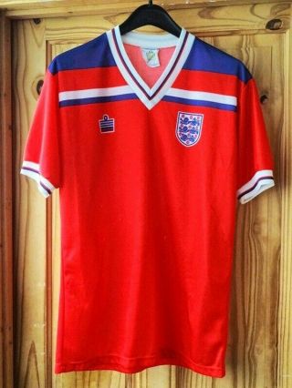 Very Rare England Football Shirt 1982 Admiral World Cup Three Lions M Mens Away