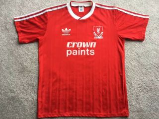 Liverpool 1987/88 Rare Liverpool Fc Adidas Crown Paints Shirt In Large