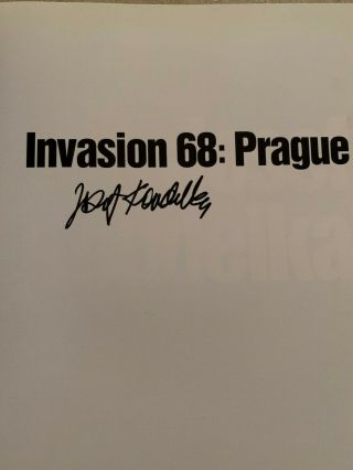 RARE SIGNED JOSEF KOUDELKA - Invasion 68 Prague BOOK 2