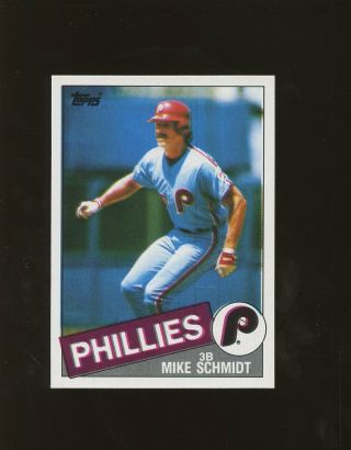 1985 Topps Mini 500 Mike Schmidt Philadelphia Phillies Hof Blank Back Rare