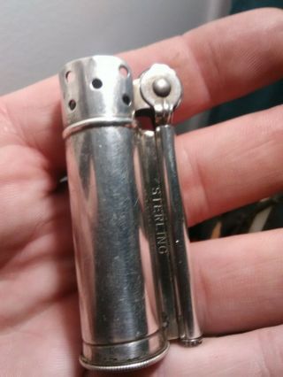 Vintage Rare Dunhill Sterling Silver Service Lighter For Officers World War Ii