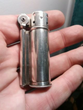 Vintage rare DUNHILL Sterling Silver Service Lighter For officers World War II 2