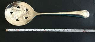 Elegant Vintage Leonard Silverplated Slotted Serving Spoon Made In Italy