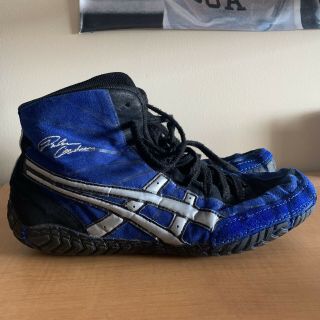 Blue Asics Rulon Wrestling Shoes Rare Size 10 (freek,  Kolat,  Inflict,  Og)