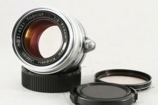 Rare Tokyo Kogaku Topcor S 5cm F2 chrome Leica LTM39 Lens,  