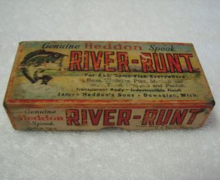 Vintage Heddon River Runt Spook Lure Empty Box
