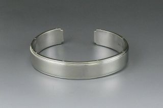 Rare Vintage Sterling Silver Tiffany & Co Thick Cuff Bangle Bracelet 53.  2g