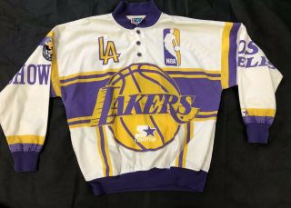 Vtg Rare Los Angeles Lakers World Champions Starter Jacket Size Mens Large