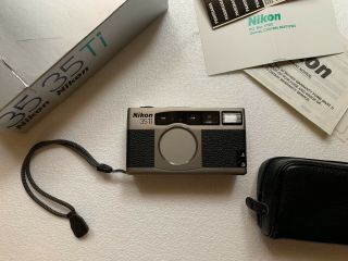 Rare Film Camera Nikon 35ti 35mm F/2.  8 Point & Shoot,  Japan Design