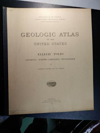 Geologic Atlas.  1913.  Ellijay Folio.  Geaorgia,  North Carolina,  Tennessee