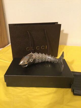 Very Rare Authentic Vintage Gucci Bottle Opener Fish Home Barware Bar Home Ga88