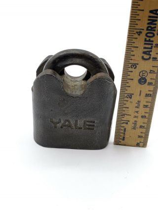 Rare Vintage Yale Heavy Duty Brass Lock No Key Hardened