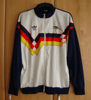 Rare Vintage Authentic Adidas Arsenal 1989/90 Track Top Jacket - Size: 44 " - 46 "
