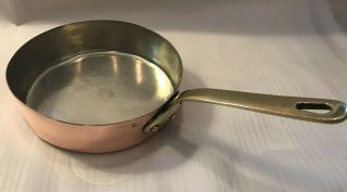 8” RARE Stamped Gaillard French Gourmet Chef Copper Pan Pot 2